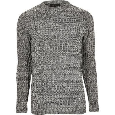 River Island Mens Twist Slim Fit Sweater