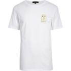 River Island Mens White 'brooklyn' Print T-shirt