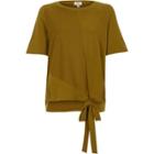 River Island Womens High Low Knot Front T-shirt