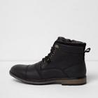 River Island Mens Lace-up Fleece Lined Military Boots