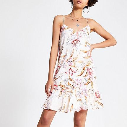 River Island Womens Print Embellished Slip Dress