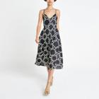 River Island Womens Chain Print Pleated Wrap Dress