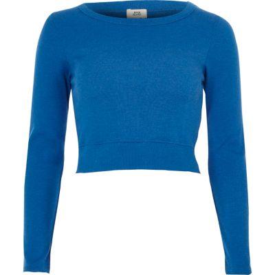 River Island Womens Cropped Jersey Sweatshirt