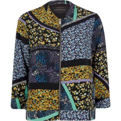 River Island Womens Floral Print Bomber Jacket