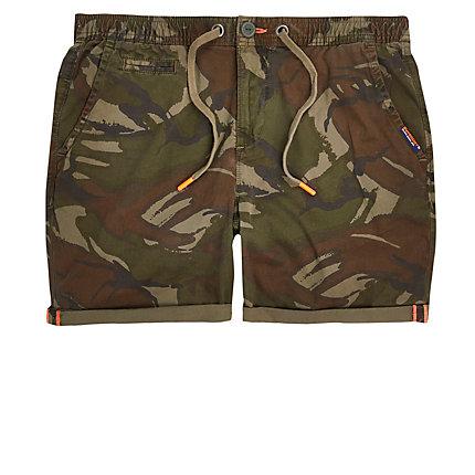 River Island Mens Superdry Camo Shorts