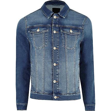 River Island Mens Big And Tall Stretch Denim Jacket