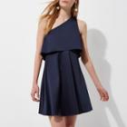 River Island Womens Satin One Shoulder Skater Dress