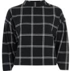 River Island Womens Window Check High Neck Crop Top