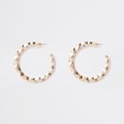 River Island Womens Gold Tone Large Flat Hoop Earrings