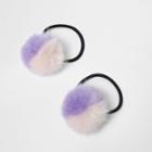 River Island Girls Two Tone Pom Pom Hair Tie Pack