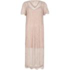 River Island Womens Nude Lace Midi T-shirt Dress