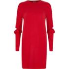 River Island Womens Frill Deconstructed Sleeve Longline Top