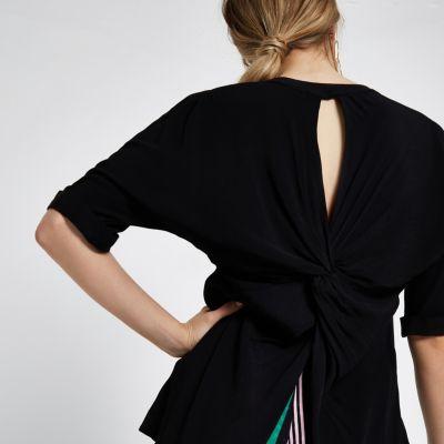 River Island Womens Twist Back Short Sleeve Blouse