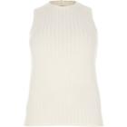 River Island Womens Plus White Brushed Ribk Top