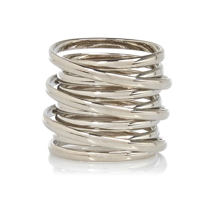River Island Womens Silver Tone Spiral Ring