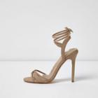 River Island Womens Sand Tie Up Barely There Sandals