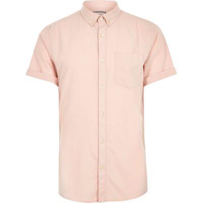 River Island Mens Big And Tall Short Sleeve Oxford Shirt