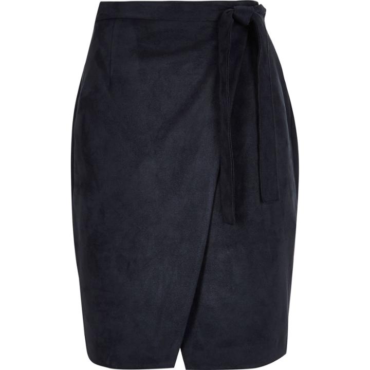 River Island Womens Faux Suede Wrap Skirt