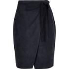 River Island Womens Faux Suede Wrap Skirt