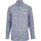 River Island Mensblue Jack & Jones Premium Paisley Shirt