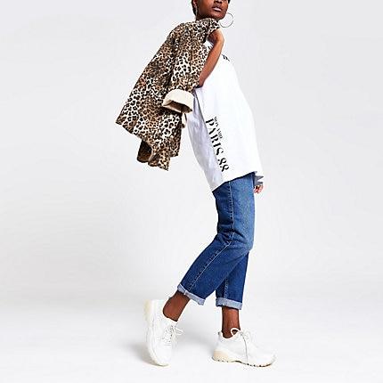 River Island Womens White 'l'amour' Printed Jumbo T-shirt