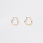 River Island Womens Gold Colour Small Chunky Hoop Earrings