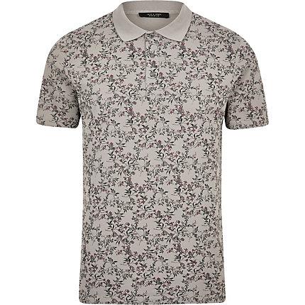 Mens Jack And Jones Floral Polo Shirt