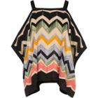 River Island Womens Knit Chevron Cold Shoulder Top