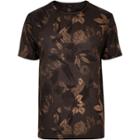 River Island Mensbrown Floral Print T-shirt