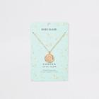 River Island Womens Cancer Zodiac Sign Gold Colour Necklace