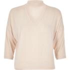 River Island Womens Nude Seam Detail Boxy Top