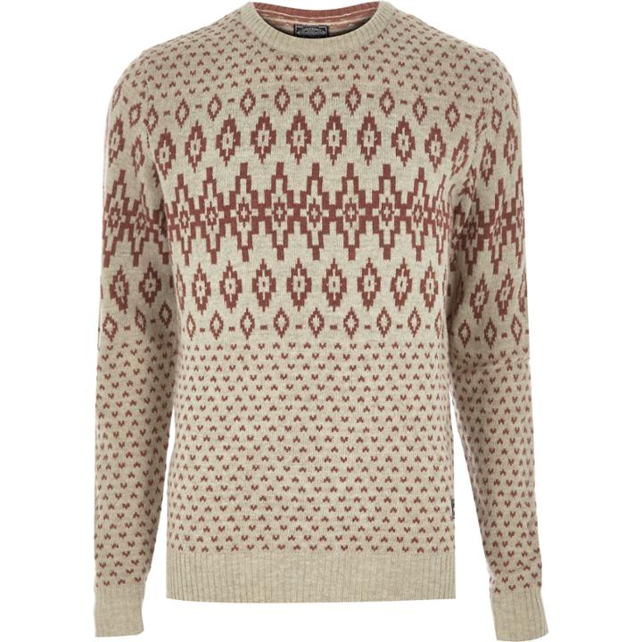 River Island Menscream Jack & Jones Vintage Knitted Sweater