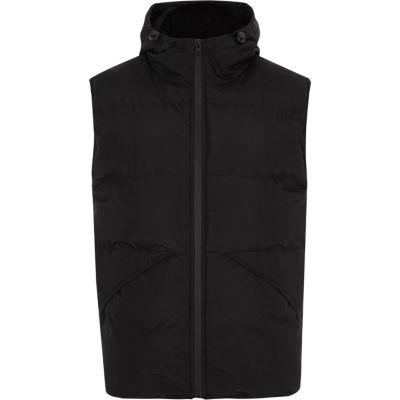 River Island Mens Big And Tall Hooded Puffer Gilet