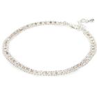 River Island Womens Silver Tone Diamante Embellished Anklet