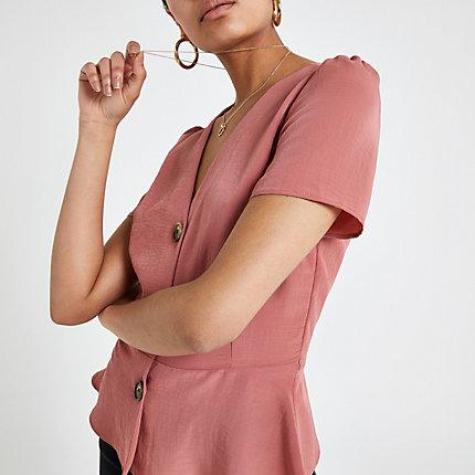 River Island Womens Rust Tea Top