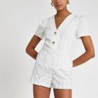 River Island Womens White Lace Shorts