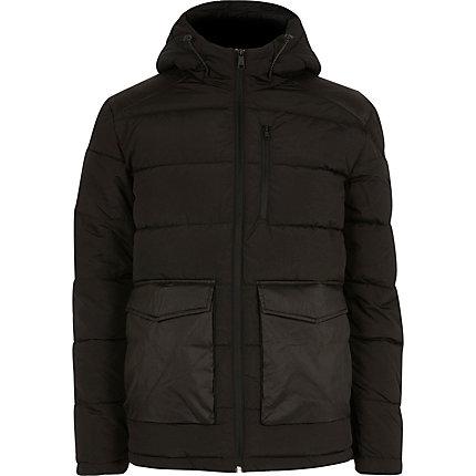 Mens Jack And Jones Hooded Puffer Jacket