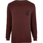 River Island Mens Embroidered Tape Slim Fit Sweatshirt