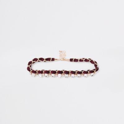 River Island Womens Jewel Embellished Chain Choker