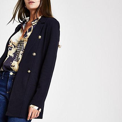River Island Womens Button Detail Long Line Blazer