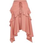 River Island Womens Frill Front Layered Midi Skirt