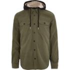 River Island Mens Long Sleeve Fleece Lined Hood Shirt
