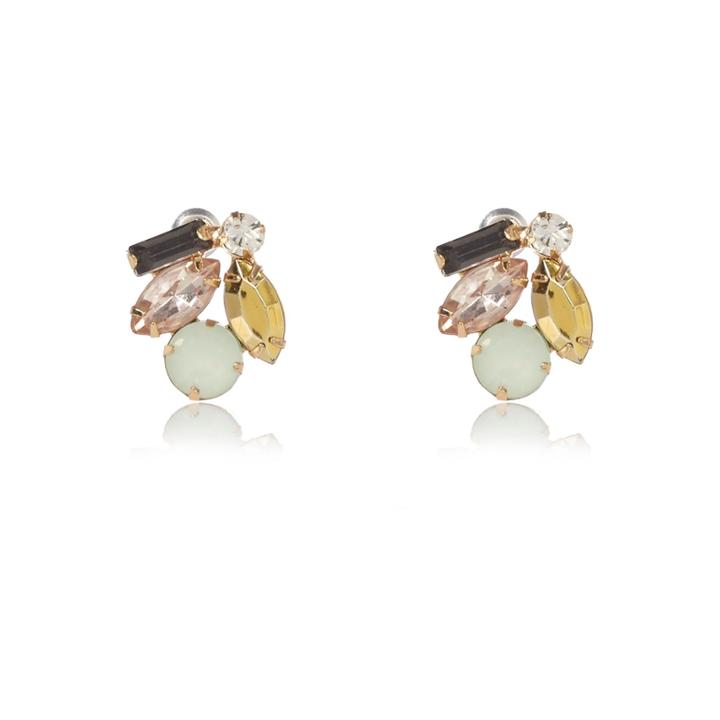 River Island Womens Gold Tone Colour Pop Gem Stud Earrings
