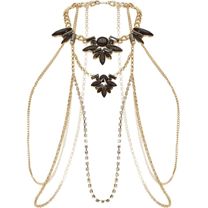 River Island Womens Gold Tone Embellished Body Harness