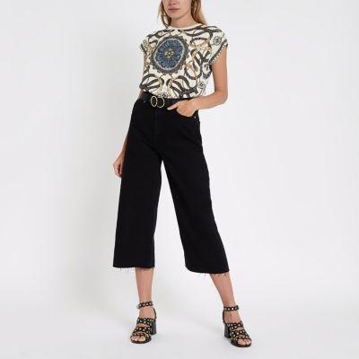 River Island Womens Wasp Embroidered T-shirt