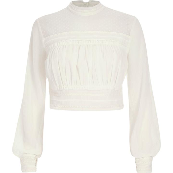 River Island Womens Lace Victoriana Crop Top