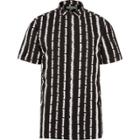River Island Mens Spike Stripe Print Short Sleeve Shirt