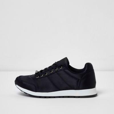 River Island Womens Satin Runner Trainers