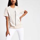 River Island Womens Petite Embellished Printed T-shirt