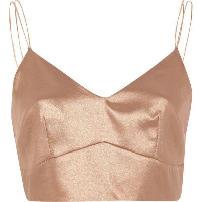 River Island Womens Metallic Cami Bralette